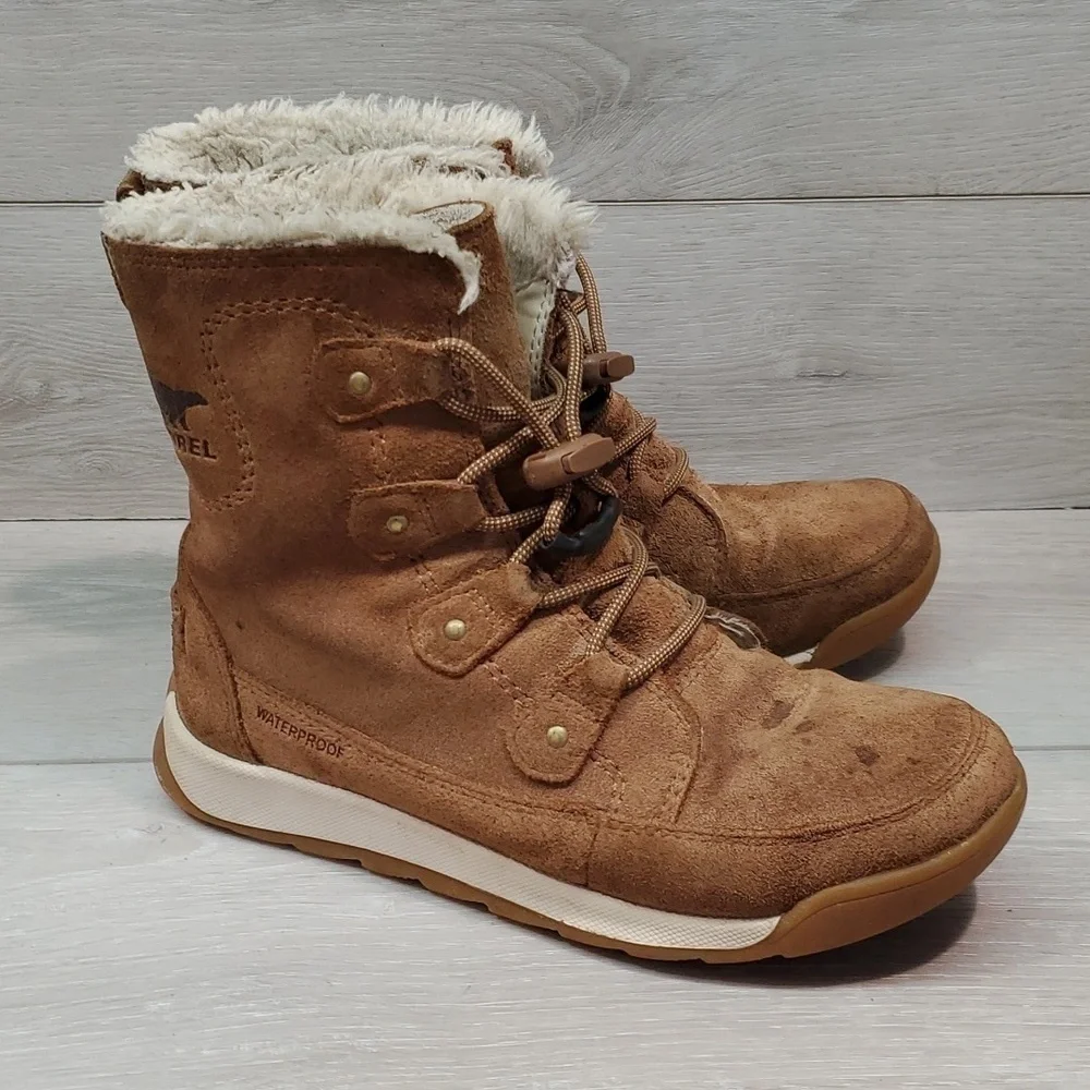 Sorel Big Kids Girls Whitney Juniors Joan Outdoor Leather Ankle Boots shoes 4
